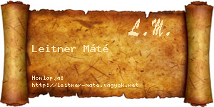 Leitner Máté névjegykártya